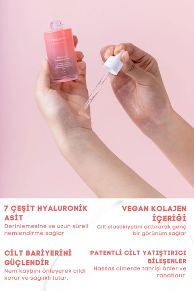 Celleanser-Kırışıklık Ve Yaşlanma Karşıtı, Yoğun Nemlendirici, Bariyer Onarıcı, Vegan Kolajen Yüz Serumu - Resim 3