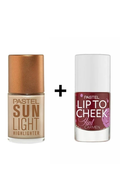 Lip To Cheek Tint Carmen Ruj,allık Ve Sunlight Highlighter - Aydınlatıcı 101 ürün görseli