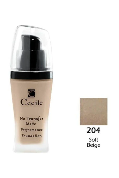 Fondöten - No Transfer Matte Performance Foundation 204 8698438602969 - Resim 2