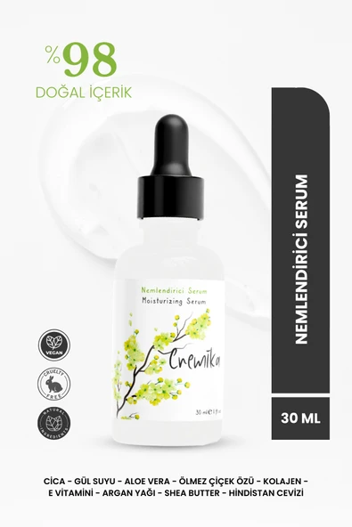 Cica Yüz Serumu, Bariyer Güçlendirici, Kırışıklık Karşıtı, Kolajen, Gül, Jojoba, Aloe Vera - 1