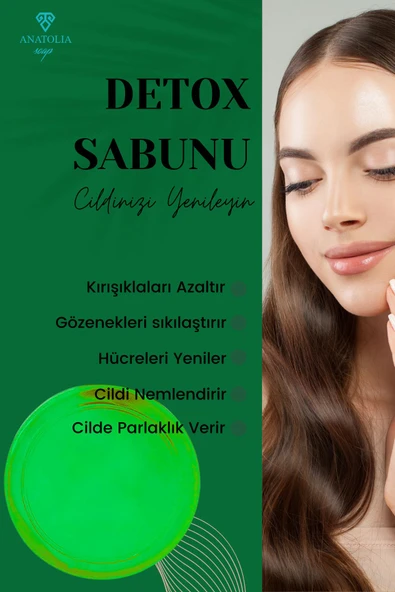 Detox Sabun Ciltteki Lekeleri Giderici Aydınlatıcı Arındırıcı Serum Matcha Aloe Vera Yüz Temizleyici - Resim 2