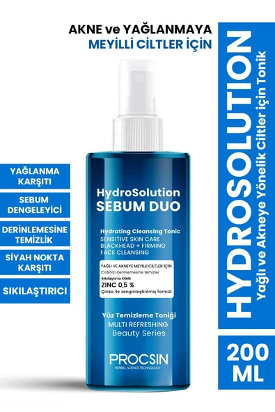Hydrosolution Yağlı Ve Akneye Yönelik Ciltler Için Tonik 200 ml ürün görseli