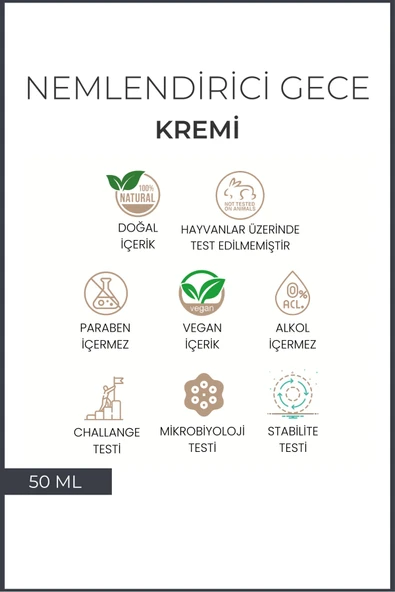 Onarıcı, Gece Boyu Cilt Yenileyici, Yaşlanma Karşıtı, Nemlendirici Gece Bakım Kremi - Resim 4