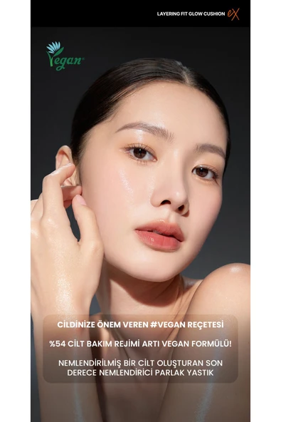 Tfıt Cushion Fondöten Layering Fit Glow Cushion Ex 12 G Spf 50 /pa Gün Boyu Işıltılı Etki - Resim 3