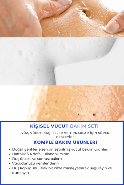 Duş Öncesi Sonrası Vücut Bakım Seti Besleyici Arındırıcı Nemlendirici - 5