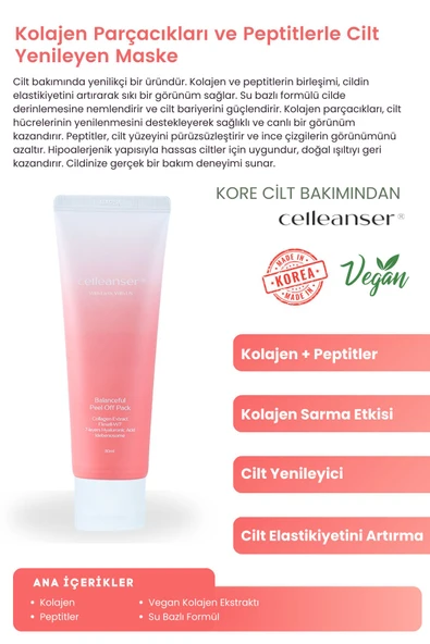 Kırışıklık Ve Yaşlanma Karşıtı, Nemlendirici Ve Onarıcı Kolajen Soyulabilir Yüz Maskesi - Resim 2