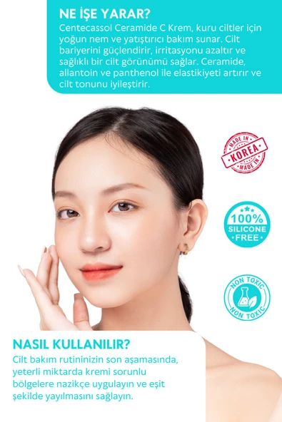 Nemlendirici, Bariyer Onarıcı, Yatıştırıcı, Elastikiyet Arttırıcı Seramid Içeren Ceramide Krem - Resim 5