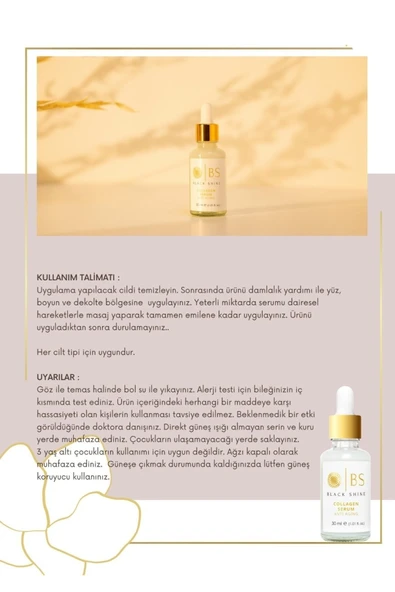 Yaşlanma Karşıtı Canlandırıcı Collagen Kolajen Serum 30 ml - 5