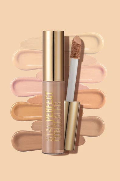 Doğal Bitişli Kapatıcı (soğuk Alt Ton) - Stay Perfect Concealer - 006 Medium Beige - 8682536037167 - Resim 7