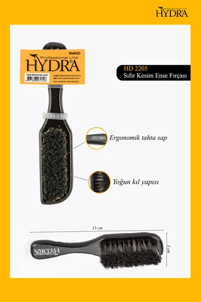 Hydra 2205 Fade Brush Sıfır Kesim Ense Fırçası - 1