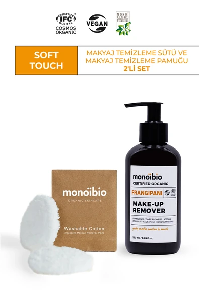 Soft Touch Makyaj Temizleme Seti - Makyaj Temizleme Sütü Ve Makyaj Temizleme Pamuğu 2'li Set