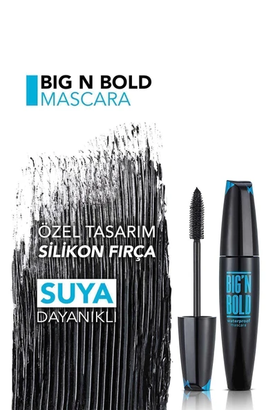 Suya Dayanıklı Hacim Veren Maskara (Siyah) - Big N Bold Mascara - 002 - 8682536040419 - Resim 5