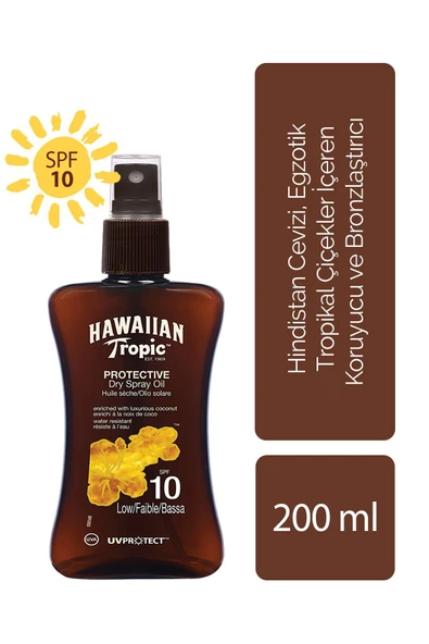 Hawaııan Tropıc Koruyucu Ve Bronzlaştırıcı Yağ Spf 10 ürün görseli
