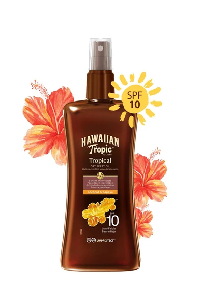 Hawaııan Tropıc Koruyucu Ve Bronzlaştırıcı Yağ Spf 10 - Resim 4