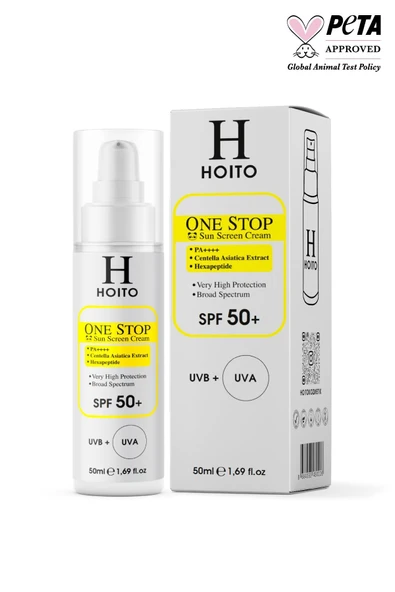Hızlı Emilen Yapışkanlık Hissi Bırakmayan Güneş Koruyucu SPF50+/PA++++50ml-One Stop Sun Screen Cream ürün görseli