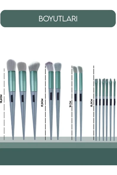 19 Parça Lüx Keseli Makyaj Fırça Seti Makyaj Süngeri Ve Fırça Seti - 5