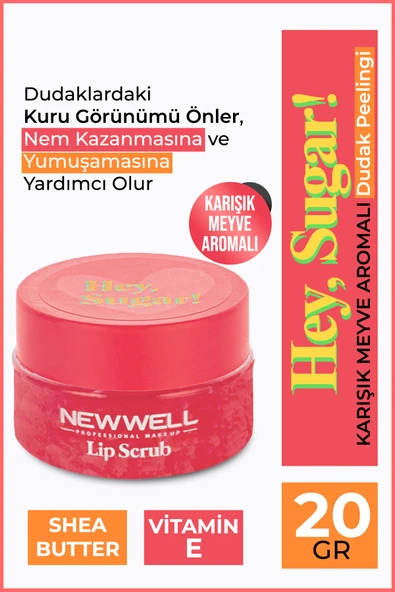 Hey Sugar! Karışık Meyve Aromalı Dudak Peelingi 20gr ürün görseli