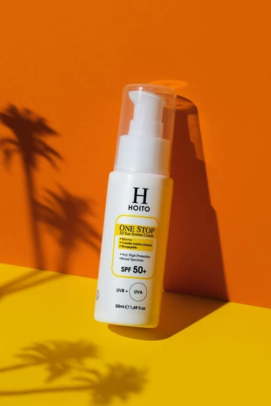 Hızlı Emilen Yapışkanlık Hissi Bırakmayan Güneş Koruyucu SPF50+/PA++++50ml-One Stop Sun Screen Cream - Resim 6