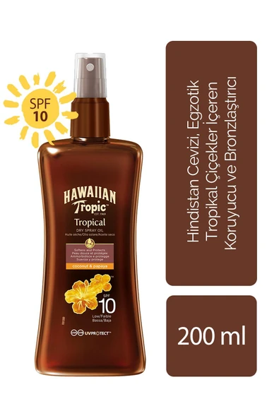 Hawaııan Tropıc Koruyucu Ve Bronzlaştırıcı Yağ Spf 10 - Resim 2