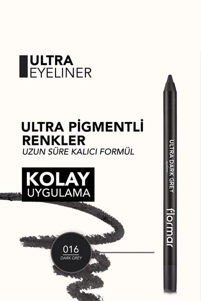 Koyu Gri Göz Kalemi Ultra Dark Grey Eyeliner - 5