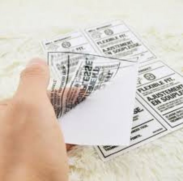 75X100 PVC PP ŞEFFAF EMNİYET ETİKETİ 500 Lİ SARIM 75X100 - 4