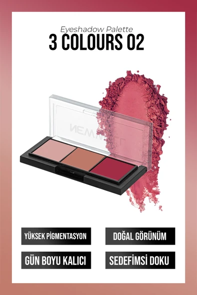 Porcelain Make Up 3lü Far Paleti No02 ürün görseli