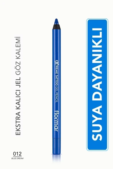 Mat Kalıcı Göz Kalemi (MAVİ) - Extreme Tattoo Gel Pencil - 012 Blue Dream - 8682536041195 ürün görseli