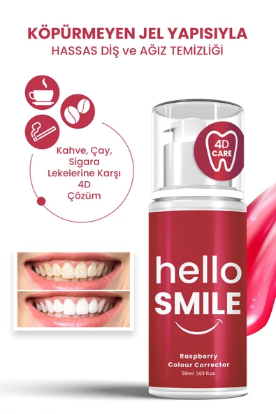 Hello Smile Ahududu Aromalı 4d Beyazlatıcı Diş Jeli - 5
