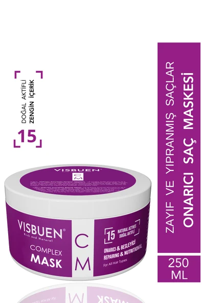 Complex 15 Doğal Aktifli Onarıcı Besleyici Saç Bakım Maskesi Güçlendirici Nemlendirici ürün görseli