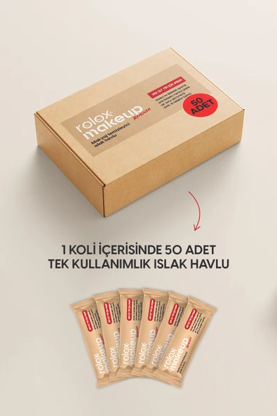 Makeup Remover 50 Paket - Makyaj Temizleyici Islak Havlu - Resim 5