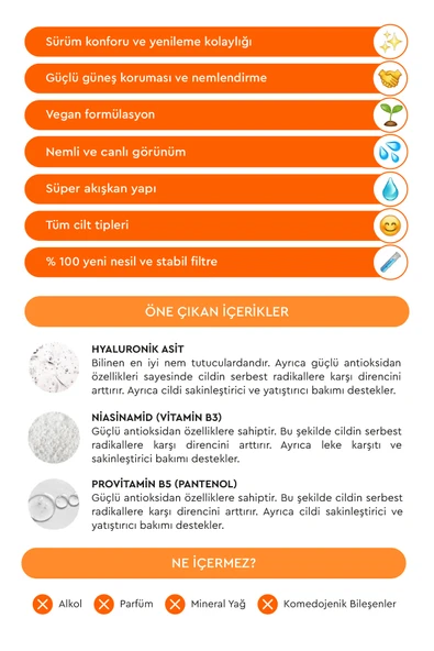 Leke Karşıtı ve Nemlendirici Günlük Fluid Güneş Koruyucu Krem SPF50+ Pa++++, 50 ml - 4