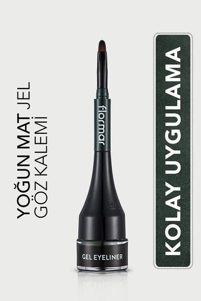Özel Fırça Başlıklı Yoğun Pigmentli Mat Jel Eyeliner (YEŞİL) - Gel Eyeliner - 004 - 8690604591909 ürün görseli