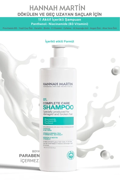 Biotin Ve Niacinamide Içerikli,dökülen Ve Geç Uzayan Saçlar Için 11 Aktifli Dökülme Karşıtı Şampuan - Resim 3