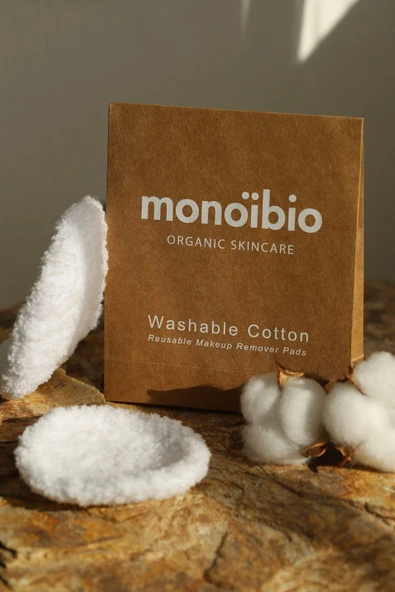 Makyaj Temizleme Pamuğu - %100 Pamuk Yıkanabilir Yüz Temizleme Pamuğu 2'li Paket - Resim 4