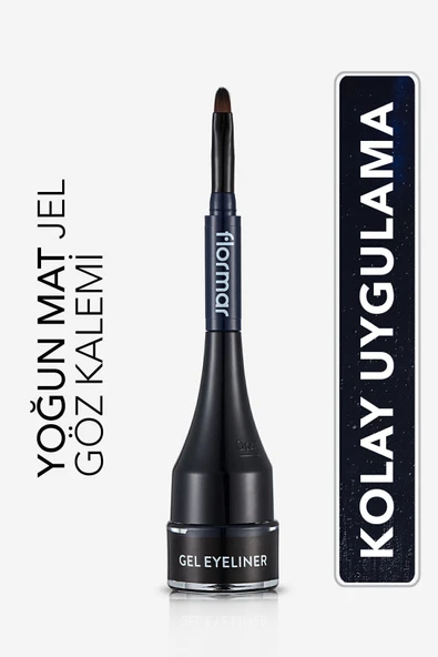 Özel Fırça Başlıklı Yoğun Pigmentli Mat Jel Eyeline -gel Eyeliner-02 Oceanblue-8690604591886 ürün görseli