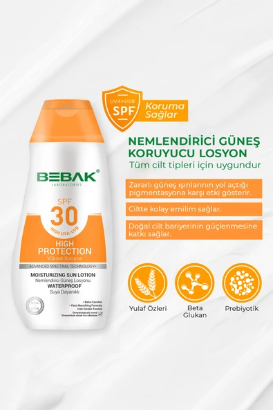 Nemlendirici Güneş Losyonu 30+ Spf  200 ml - Resim 4