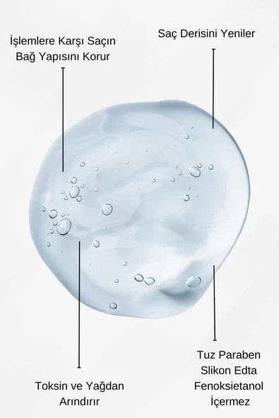 Detox Etkili 12 Doğal Aktifli Arındırıcı Onarıcı Ve Işlem Öncesi Sonrası Koruyucu Tuzsuz Şampuan - Resim 2