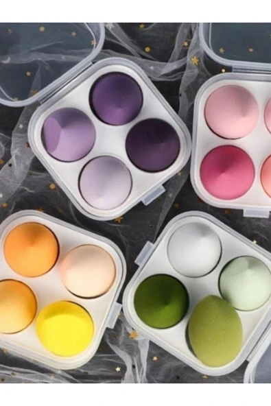 4'lü Standlı Makyaj Süngeri Seti ürün görseli