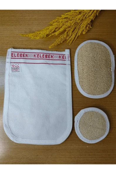 Doğal Kabak Lifi Yüz Ve Vücut Ayrıca Kelebek Kalın Kese Birlikte Muhteşem Üçlü - Resim 4