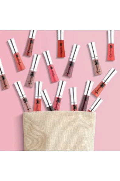 Long Kisses Lipgloss Likit Kalıcı Ruj No:25 Night Claret Red - Resim 3