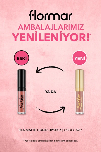 Silk Matte Yüksek Pigmentli & Mat Bitişli Nemlendirici Likit Ruj- 8682536076623- 59 OFFICE DAY - Resim 3