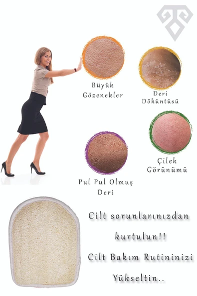 Doğal Kabak Lifi 22x17 Cm El Geçmeli, Batık, Selüloit, Sivilce, Ölü Deri Ve Çilek Görünümüne Son!!! - Resim 2