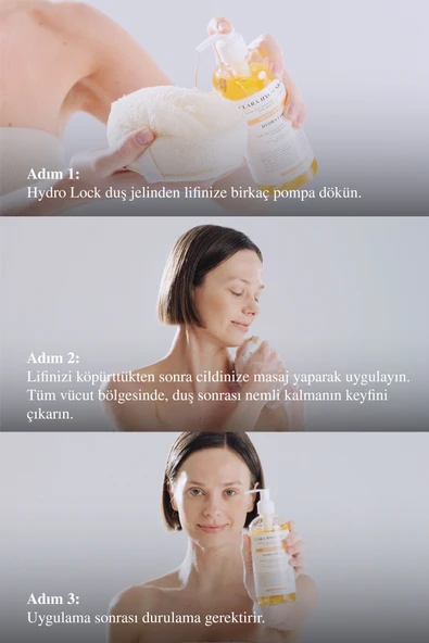 Hydra Lock Nem Hapsedici Yüz Ve Vücut Duş Jeli 400ml Vegan Tazeleyici Yatıştırıcı - Resim 4