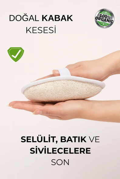%100 Doğal Kabak Kesesi Lif Selülit Ve Batık Karşıtı