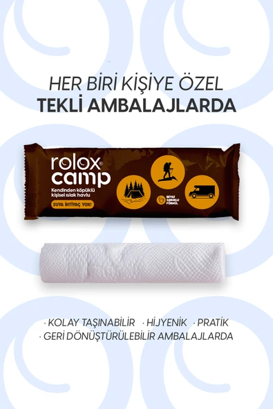 Camp - 50 Paket – Kendinden Köpüklü Kişisel Islak Havlu - 4