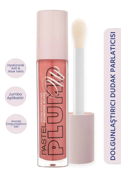 Plump Up 208 Shimmer Nude Extra Hydrating Plumping Gloss - Dolgunlaştıran Dudak Parlatıcısı