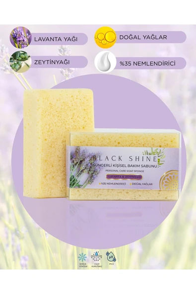 Doğal Lavanta Özlü, %35 Nemlendiricili, Süngerli Kişisel Katı Bakım Sabunu 100 gr - 5