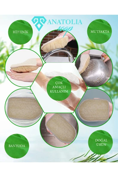 Doğal Kabak Lifi 22x17 Cm El Geçmeli, Batık, Selüloit, Sivilce, Ölü Deri Ve Çilek Görünümüne Son!!! - Resim 5