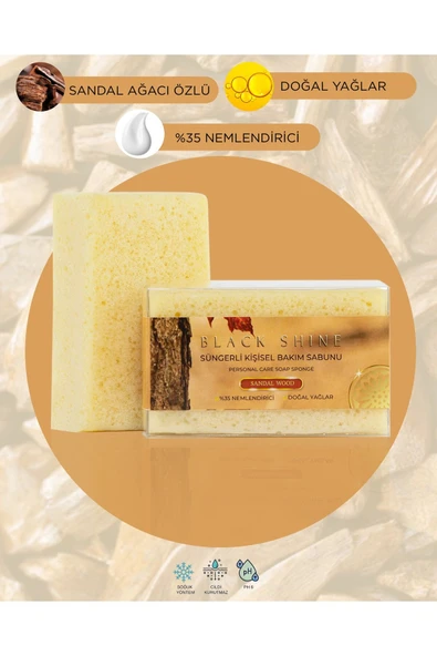Doğal Sandal Ağacı Özlü %35 Nemlendiricili Süngerli Kişisel Katı Bakım Sabunu 100 gr - 5