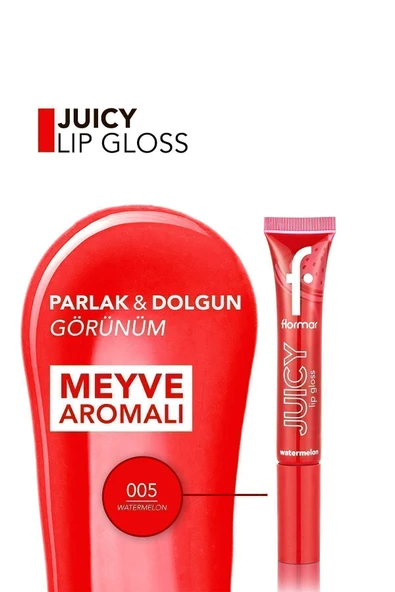 Meyve Aromalı Dudak Parlatıcısı (KARPUZ) - Juicy Lip Gloss - 005 Watermelon - 8682536087759 - Resim 5